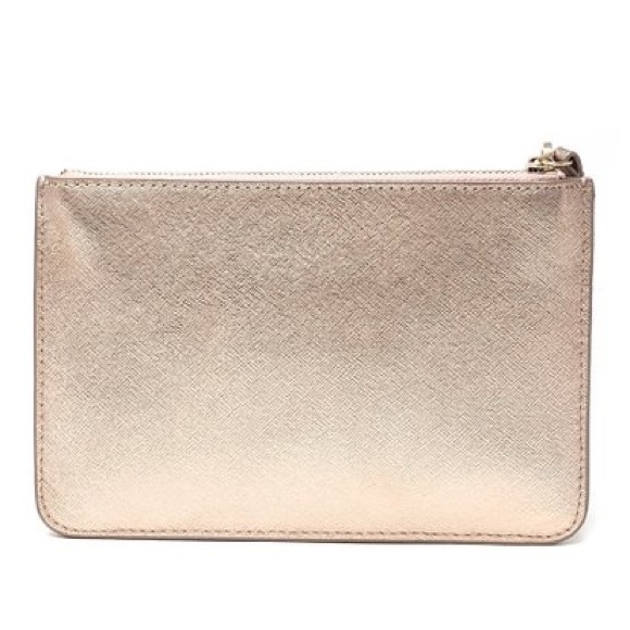 Kate Spade ♠️ Rose Gold Metallic Wristlet. - Picture 4 of 8